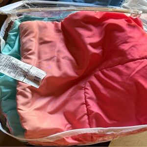 Ombre Pink to Coral Quilted Comforter